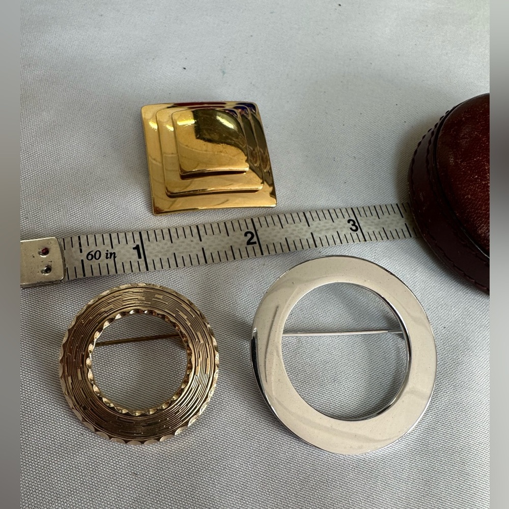 Three vintage old lady pins